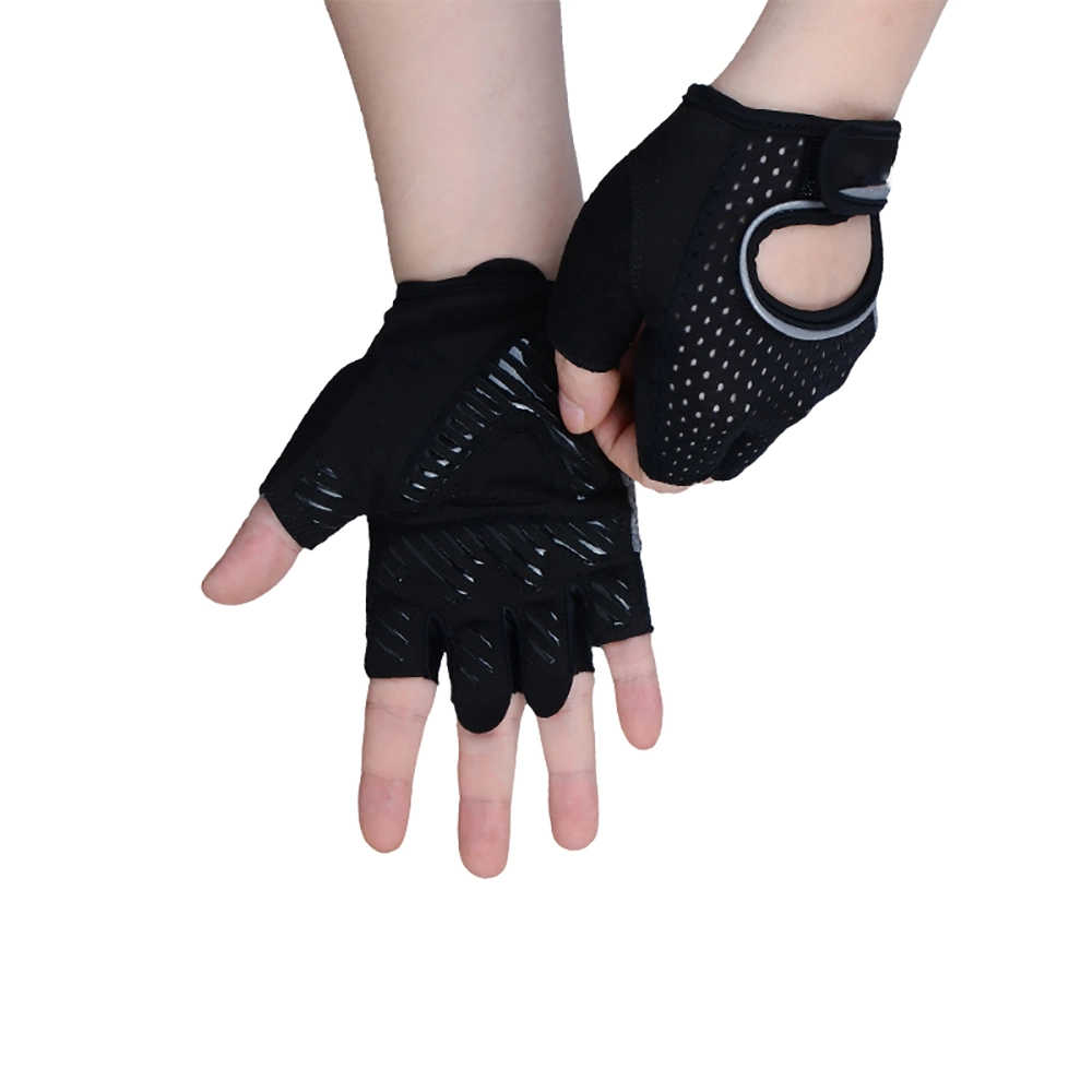 Short Finger Men Workout Weight Lift Fitness Half Logo Breathable Gym Glove