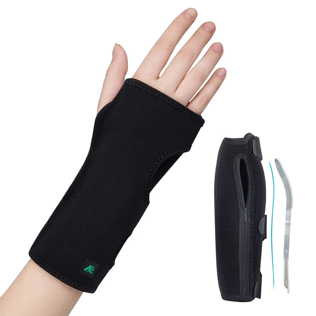 Amazon Hot Sale Adjustable Wrist Stabilizer with Detachable Metal Splint Carpal Tunnel Wrist Brace Support