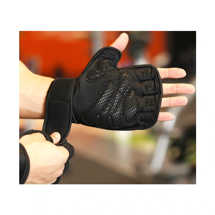 Gym Gloves Workout Neoprene Gloves Crossfit with Wrist Support Ventilated Gym Training Weight Lifting Wrist Support