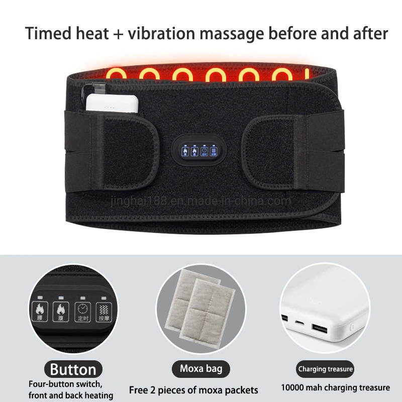 3-Speed Temperature Control Intelligent Front and Back Heated Waist Support, Electric Heating Waistbelt