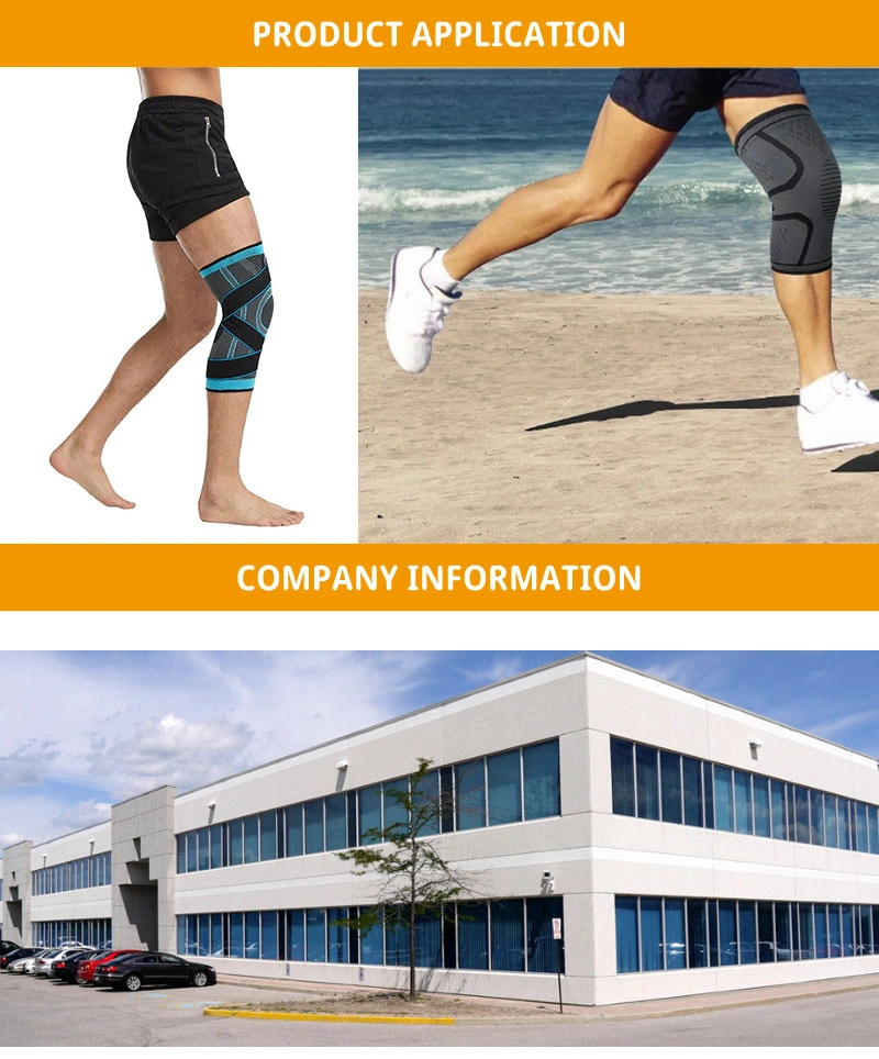 Compression Knitted Breathable Neoprene Knee Support Sleeve for Sports Brace